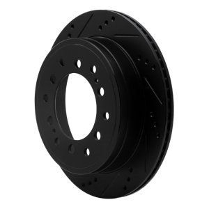 Lexus GX460 Brake Rotor (1) - Rear Left - R1 Concepts - Drilled & Slotted - Black - `10-`24 Lexus GX460 Brake Rotor (1) - Rear Left - R1 Concepts - Drilled & Slotted - Black - `10-`24